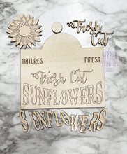 Load image into Gallery viewer, Sunflower Tier Tray DIY Wood Kit - Sunny Flowers Spring Summer Garden - Kitchen Decor -  Tiered Signs - Wood Craft
