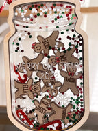 Mason Jar Gingerbread Ornament - Christmas Personalized