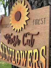Load image into Gallery viewer, Fresh Cut Sunflowers Market Layered Sign - Natural or White

