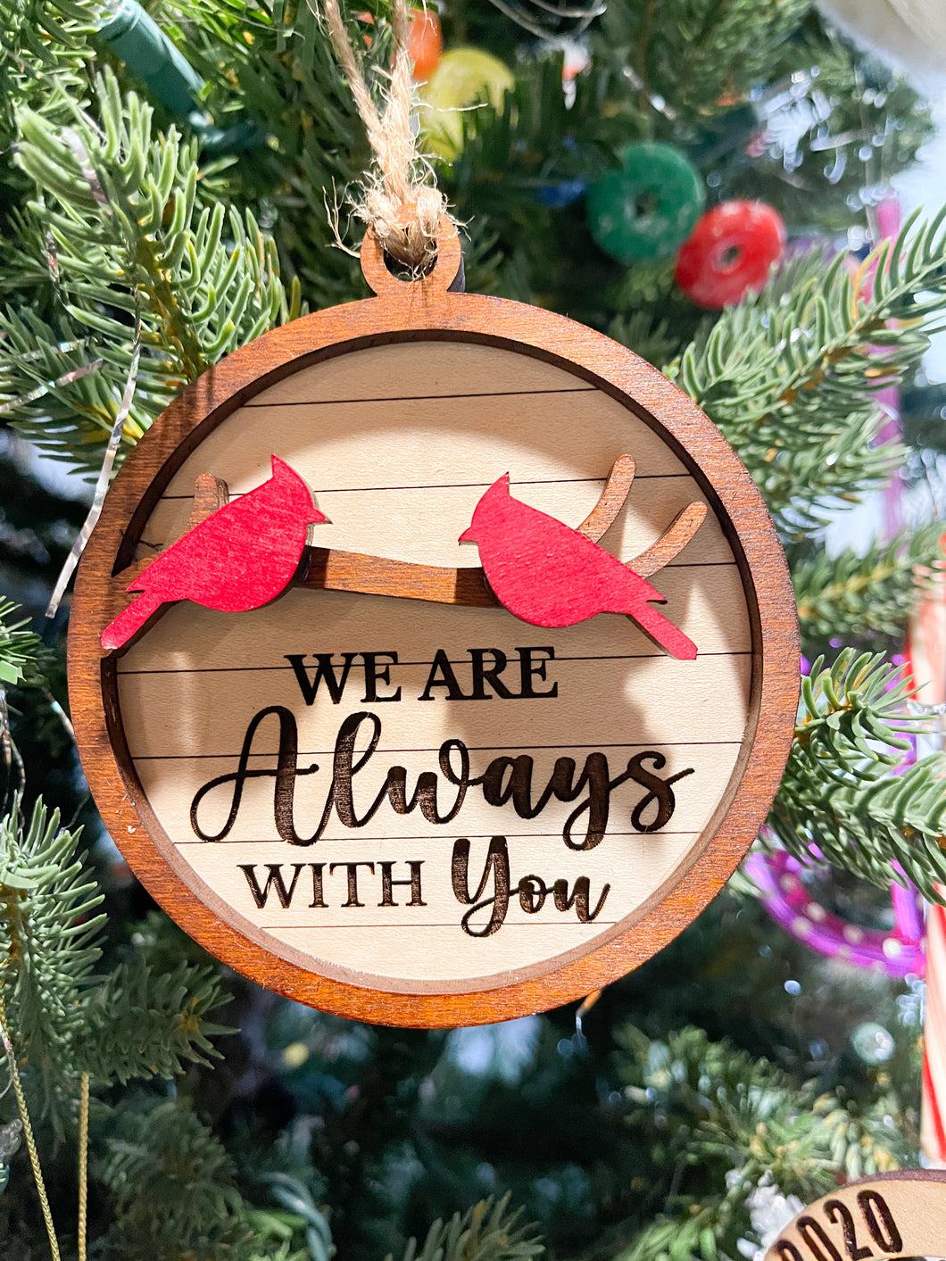 We Are Always With You Cardinal Christmas Ornament